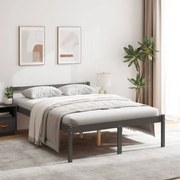 vidaXL Bedframe massief hout grijs 120x190 cm 4FT small double