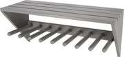 Esschert Design muurlaarzenrek grijs - LxBxH: 76x31,3x35cm