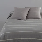 Gestreepte beddensprei in katoen met franjes, Nedo
