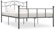 vidaXL Bedframe metaal grijs 160x200 cm