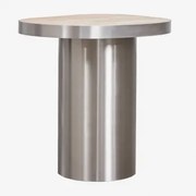 Fertrix Nachtkastje 45x40 Cm Van Natuursteen En Roestvrij Staal Travertine - Sklum