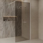 Best Design Dalis inloopdouche 80cm wit met mokka glas
