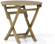 Tuintafel Rond  80 cm  Old teak greywash   Derby inklapbare