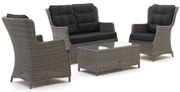 + 10% kassakorting | Stoel-bank loungeset Intenso | 4 personen | Loungeset Grijs | Wicker (vlechtwerk) | Kees Smit Tuinmeubelen