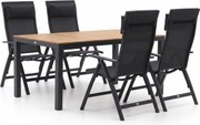 Diningset Bellagio  | 4 personen | Tuinset polywood | 5-delig | Kees Smit Tuinmeubelen