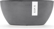 Ecopots bloempot Sofia 30 met waterreservoir- Ovaal - Grey - 29,5 x 13,4 x H13,5 cm