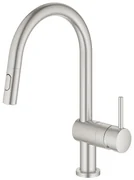 GROHE Minta Touch Keukenkraan - draaibare/uittrekbare uitloop - 2 straalsoorten - supersteel geborsteld 31358DC2