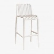 Verpakking Van 2 Wendell Polypropyleen Stapelbare Tuinstoelen Tapioca Beige & ↑75 Cm - Sklum