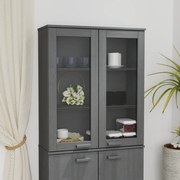 vidaXL Opzetkast 85x35x100 cm massief grenenhout donkergrijs