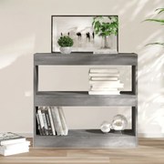 vidaXL Boekenkast/kamerscherm 80x30x72 cm grijs sonoma eikenkleurig