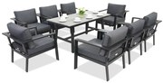 Aluminium tuinmeubelen Sydney Premium 8 Garden Point antraciet