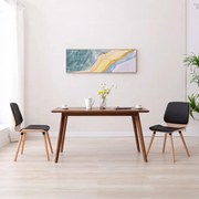 vidaXL Eetkamerstoelen 2 st kunstleer zwart