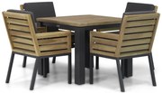 Tuinset 4 personen 90 cm Teak Old teak greywash Lifestyle Garden Furniture Dakota/Veneto