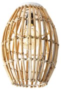 Landelijke plafondlamp bamboe en wit - Canna Capsule