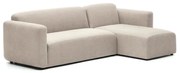 Kave Home Neom Moderne Bank Met Chaise Longue Beige Links/rechts