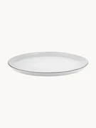 Handgemaakte dinerborden Salt van porselein, 4 stuks