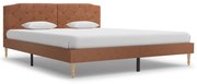 vidaXL Bedframe stof bruin 150x200 cm