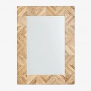 Rechthoekige Wandspiegel 50x70 Cm In Mangohout Mykonos Mangohout - Sklum