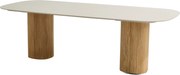 Bosco dining tuintafel 240x105xH75 cm keramiek oyster rustic teak Taste 4SO