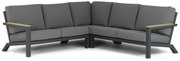 Hoek loungeset 5 personen Aluminium/teak Grijs  4 Seasons Outdoor Capitol