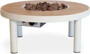 Happy Cocooning Riviera 80 Vuurtafel - 80x80cm - Oyster Beige - Acaciahout & Aluminium