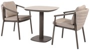 Taste by 4 Seasons Barolo tuinset terre met Manolo tafel 75x75 cm Tuinstoel   bruin weerbestendig