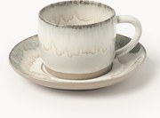 Handgemaakte koffiekopjes Myrtille met schoteltjes, 4-delig