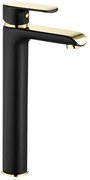 Wastafelkraan Rea Bloom Black/Gold High