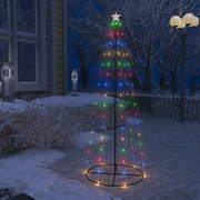 vidaXL Kegelkerstboom 100 LED's 70x180 cm meerkleurig