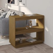 vidaXL Boekenkast 80x35x71 cm massief grenenhout honingbruin