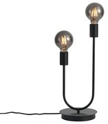 Art Deco tafellamp zwart 2-lichts - Tuning