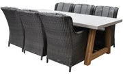 Darwin Veltis dining tuinset 250x100xH75 cm 7 delig antraciet