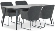 Tuinset 4 personen 180 cm Outdoor textiel Grijs Lifestyle Garden Furniture Lugo/Vienna