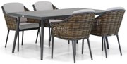 Tuinset 4 personen 180 cm Aluminium/wicker Grijs Coco Olivine/Sophia