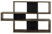 TemaHome London Lage Boekenkast Walnoot - Zwart - 156x34x10cm.