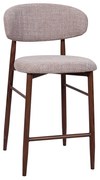 Barkruk Met Rugleuning Walnoot Beige