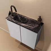 Mondiaz Ture DLux toiletmeubel 60cm plata met wastafel lava links met kraangat