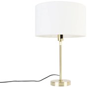 Tafellamp goud verstelbaar met kap wit 35 cm - Parte Design E27 rond Binnenverlichting Lamp