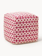 Outdoor poef Yamir met ingeweven patroon