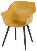 Hartman Sophie Studio dining armstoel - Curry Yellow - Carbon Black poot