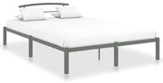 vidaXL Bedframe metaal grijs 120x200 cm