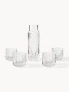 Handgeblazen karaf Aleo met waterglazen, 5-delig