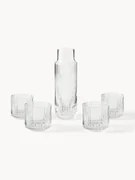 Handgeblazen karaf Aleo met waterglazen, 5-delig