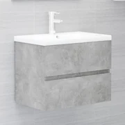 vidaXL Wastafelkast 60x38,5x45 cm spaanplaat betongrijs