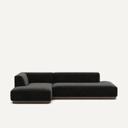 Linker hoekbank XL chenille fluweel, Jacopo