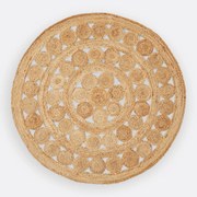 Rond vloerkleed in jute, Aftas