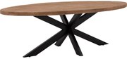 Goossens Eettafel Zida, Ovaal 240 x 110 cm strak blad