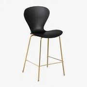 Taburete Alto Uit Zwart & ↑65 Cm & Goud - Sklum