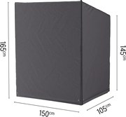 Platinum AeroCover Strandstoelhoes - 150 x 105 x H145/165 cm - Ademend &amp; Waterbestendig - Antraciet