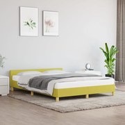 vidaXL Bedframe met hoofdeinde stof groen 140x190 cm